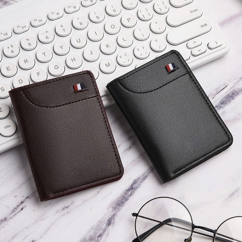 ​ Nova Carteira Ultrafina Masculina Porta Cartão Mini-Estilo Curto Vertical Slim Coreano Juvenil em Oferta na Shopee