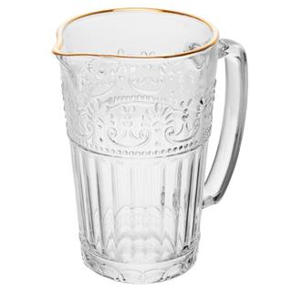 Jarra Mauve com Fio de Ouro Cristal 750ml Wollf - Perfeita para Casamentos Festas Bar em Casa Elegante