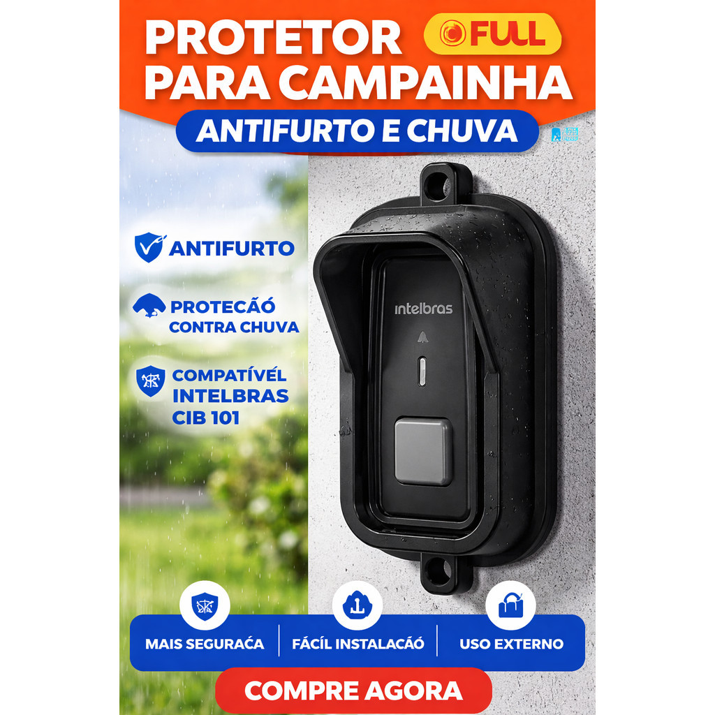 Protetor para Campainha Antifurto e Chuva –  Intelbras Cib 101