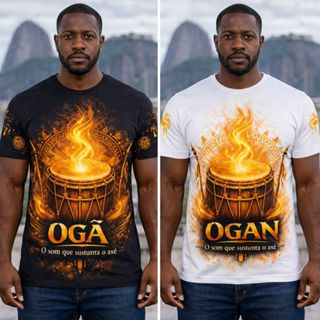 Camiseta Estampada OGÃ Atabaque Camisa Moda Afro & Axé, Unissex em Oferta na Shopee