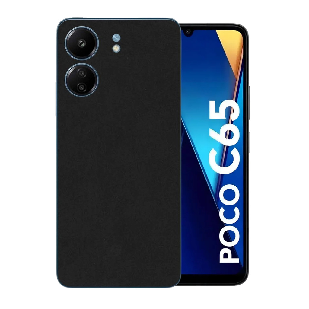 Pelicula Adesiva Skin Traseira Lateral P/ Smartphone Poco C65 Preto
