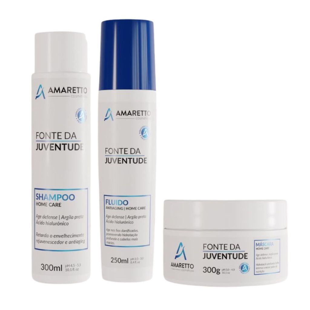 Tratamento Capilar Reconstrução Dos Fios Shampoo máscara Fluido Rejuvenescedor Amaretto