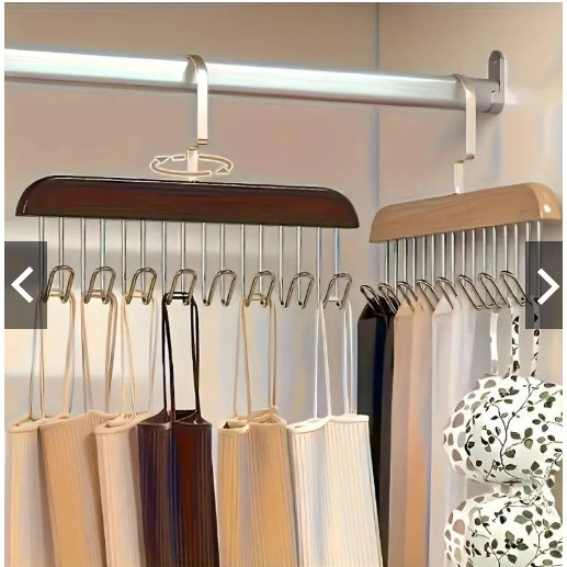 Kit 2/4 Cabide de Madeira Multifuncional Para Cintos Gravatas Cacheco Sutiãs Organizador em Geral em Oferta na Shopee