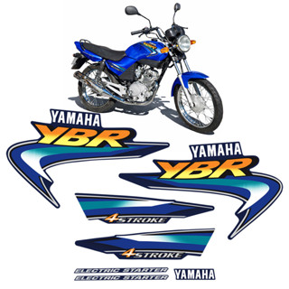 Kit Adesivos Para Yamaha Ybr 125 2003 Moto Azul Completo em Oferta na Shopee