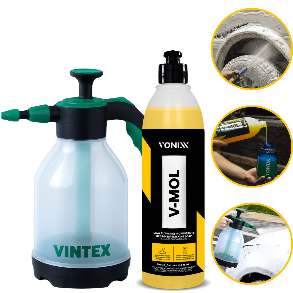 Snow Foam Manual Pulverizador Espuma 1,5l V-mol 500ml Vonixx Cor Amarelo