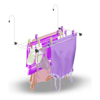Varal Secalux Portátil Portas Janelas Banheiro Cor Branco aço varal intimo em Oferta na Shopee