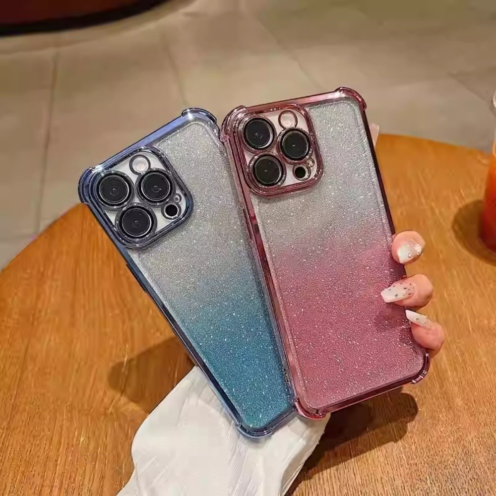 Softcase Galvanizado Céu Estrelado Glitter Caso Para iPhone 17 16 15 14 13 12 11 Pro Max Plus Ar em Oferta na Shopee