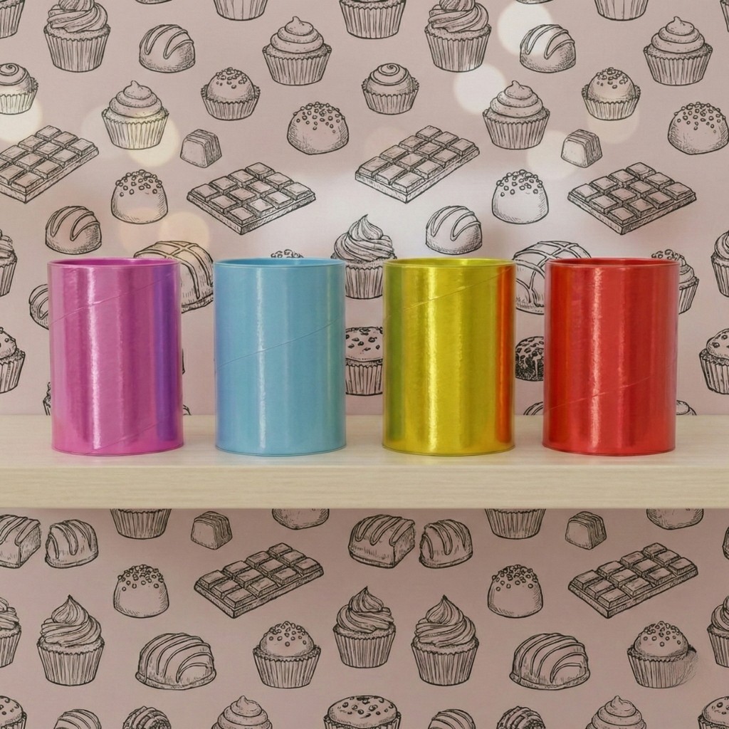 15 Tubo latas Premium Metalizado Externo e Branco Interno 14x10 P/ Lembrancinha Decoração Dia das mães Casamento