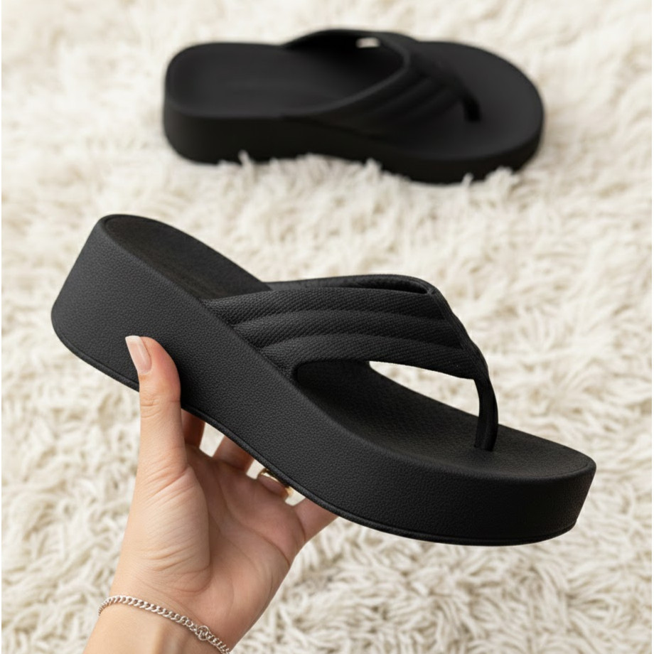 Sandalia Feminina Casual Plataforma Delta Confortavel Estilosa Modelo Anatomica Dia a Dia Macia