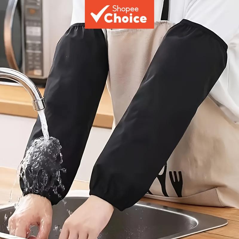 Conjunto De Mangas De Braço De PVC À Prova D'água E Protetor De Algodão De Avental Com Compatibilidade De Luva Descartáv em Oferta na Shopee