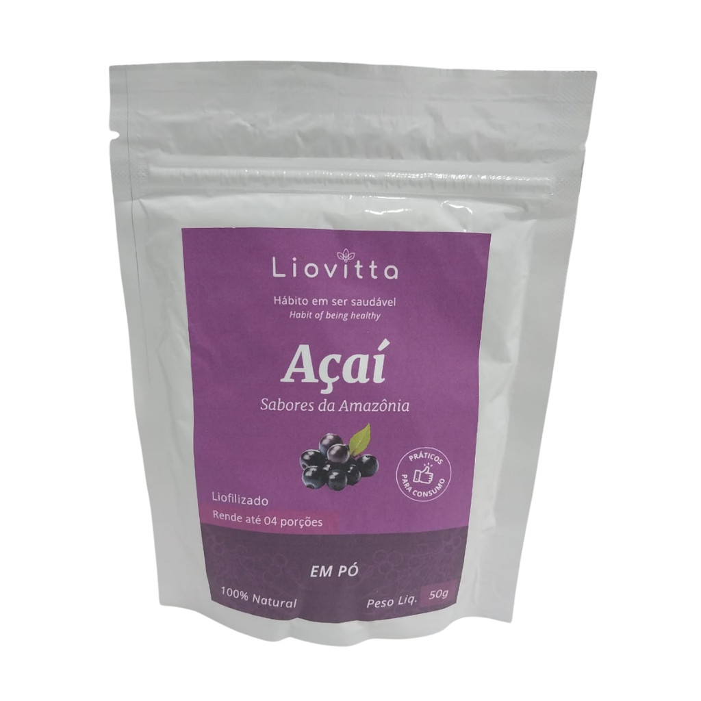 Açaí Liofilizado em Pó 50g Natural da Amazônia