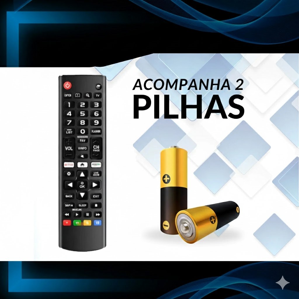 Controle Remoto Compatível Smart Tv LG 32/43/49/50/55/65 Universal Controle Lg Smart 4k Remoto