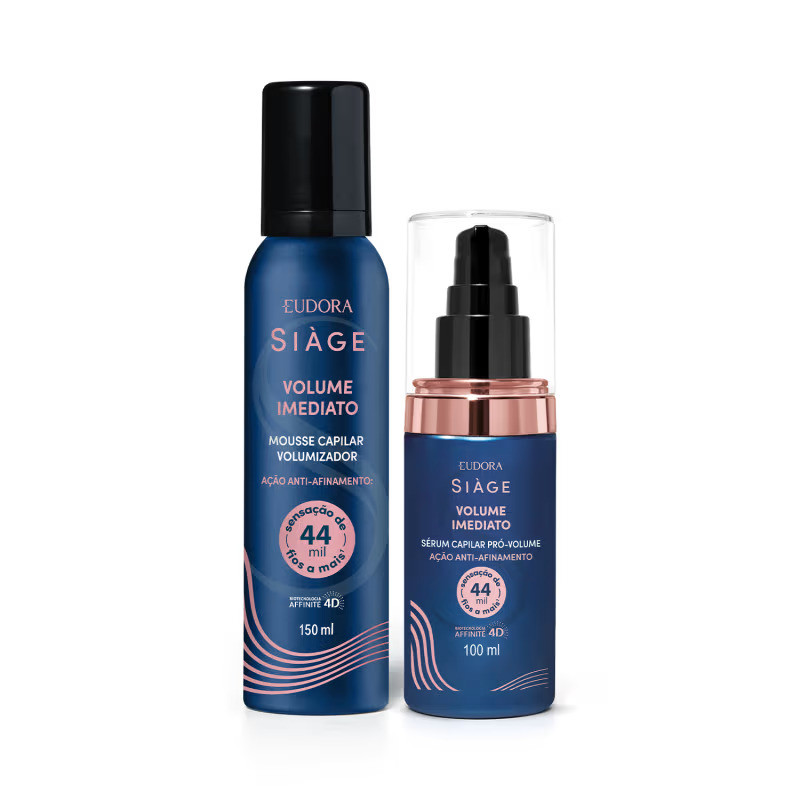 Siage Volume Imediato: Sérum Pró-Volume + Mousse Volumizador