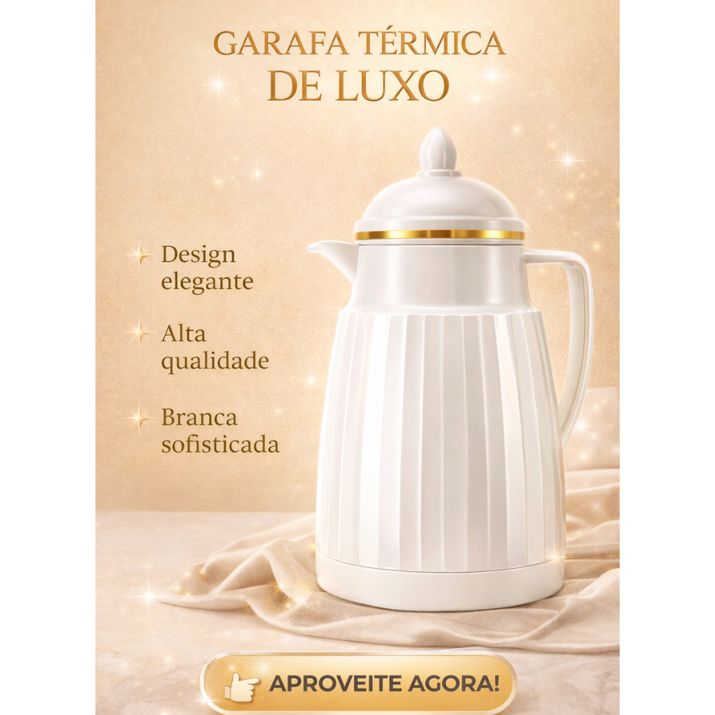 Garrafa Térmica Mantém Quente Design Exclusivo