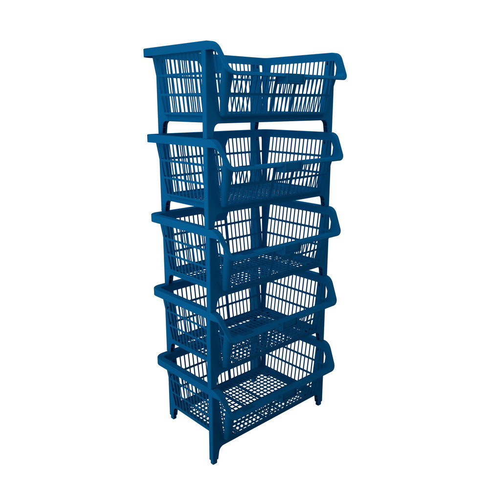 Cesto expositor 570 x 280 x 420 mm azul 5 peças - Prático - Presto em Oferta na Shopee