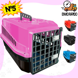 Caixa de Transporte N 5 Com 2 Travas Bolsa Viagem Pet Cachorro Gato