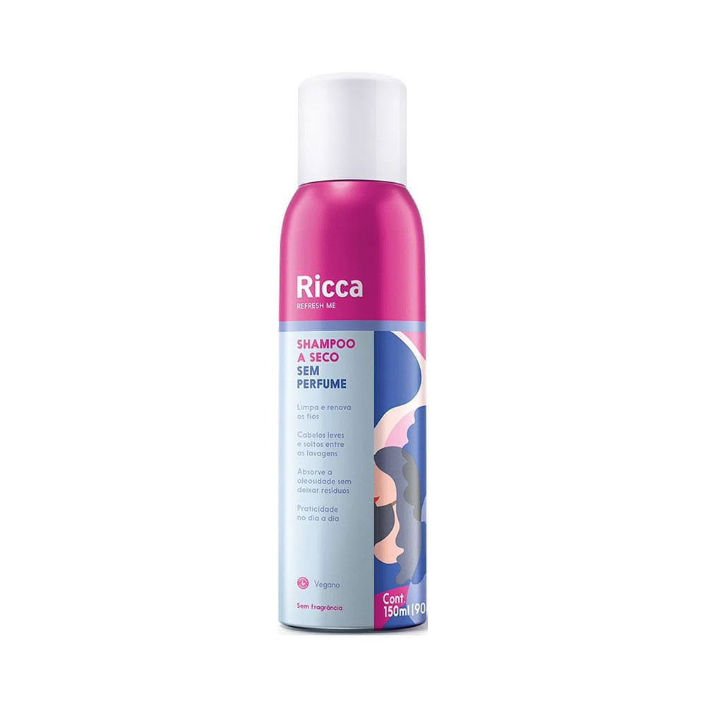 Shampoo A Seco Ricca Sem Perfurme 150ml em Oferta na Shopee