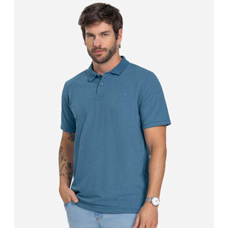 Camisa Polo Básica Masculina Diametro Azul em Oferta na Shopee