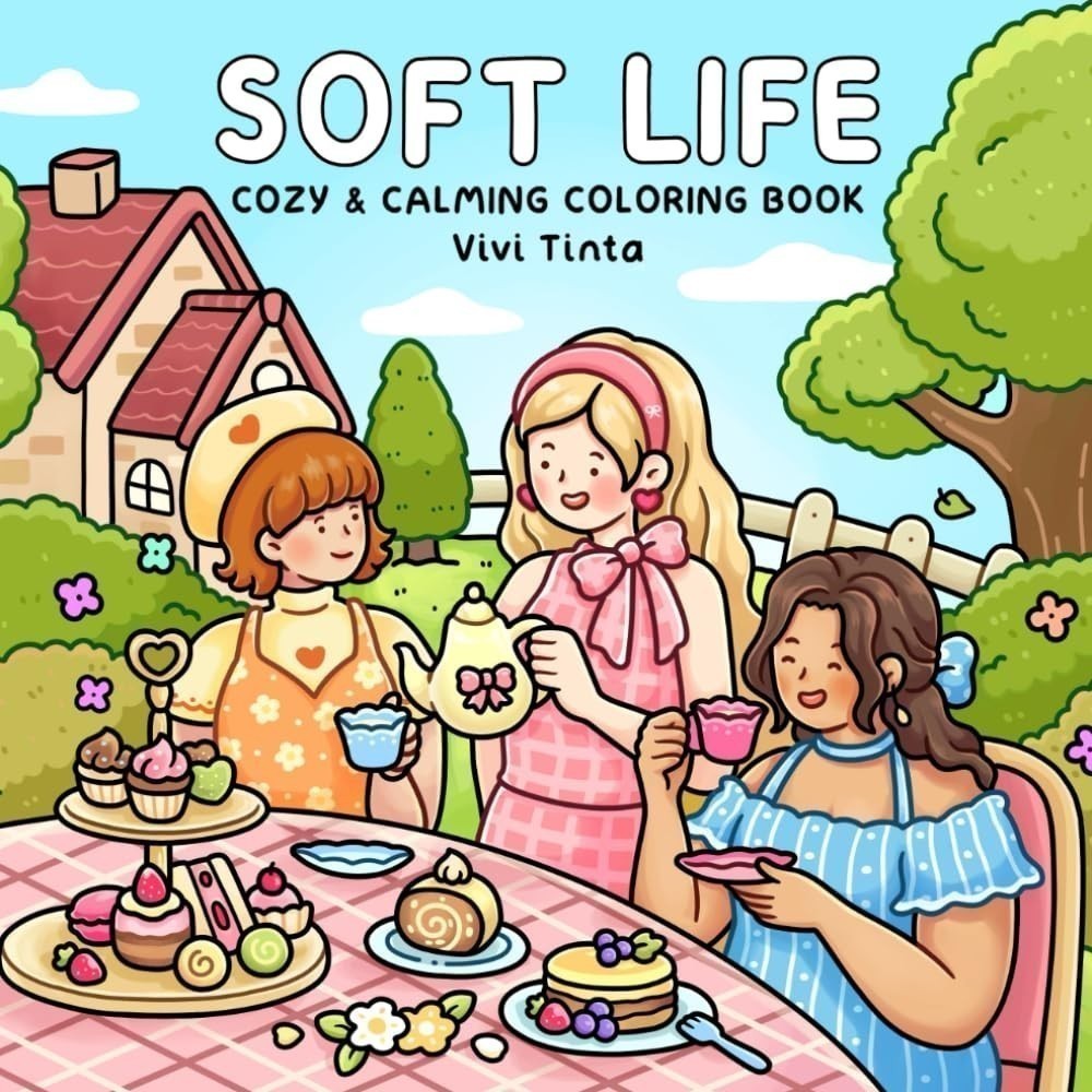 Soft Life: Livro de colorir com momentos diários tranquilos e alegrias simples (Livro de colorir com tema feminino) em Oferta na Shopee