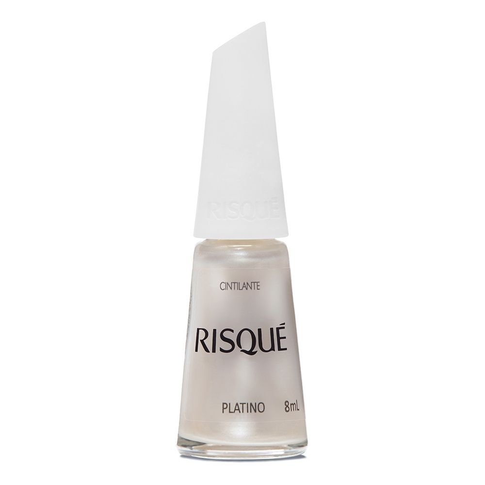 Esmalte Risqué Cintilante Platino com 8ml em Oferta na Shopee