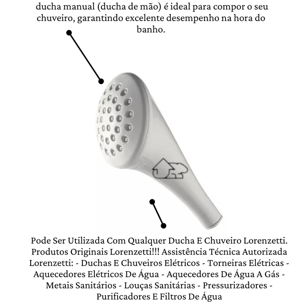 Chuveirinho Duchinha Manual Branco Ducha Lorenzetti — imagem 2 de 2
