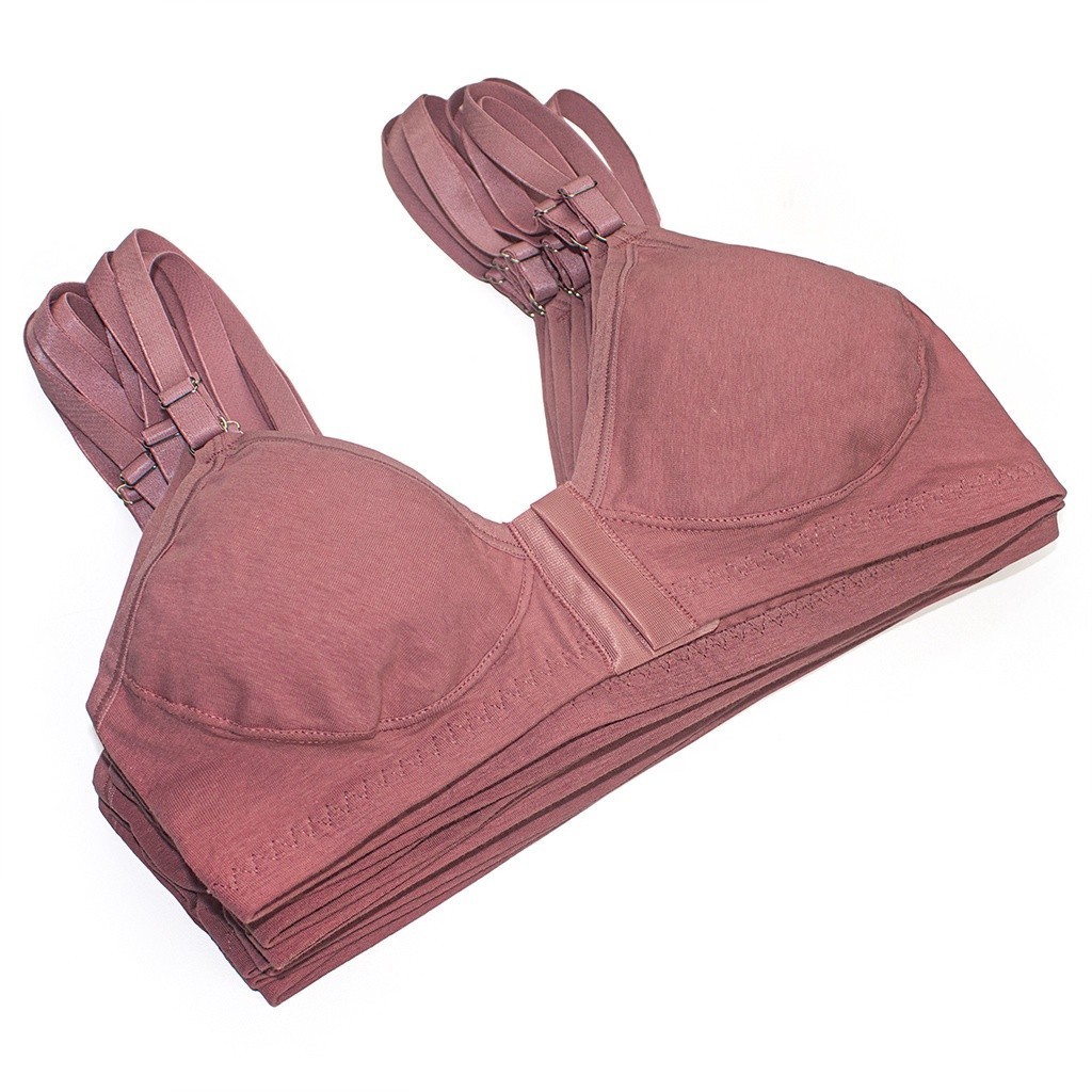 Sutiã Sem Bojo Feminino Algodão Fecho Frontal Conforto Diário em Oferta na Shopee