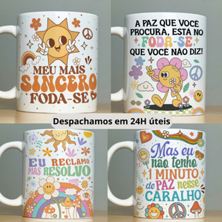 Caneca de Porcelana Personalizada - Xícara com Frases Divertidas e Engraçadas - Indelicadas em Oferta na Shopee