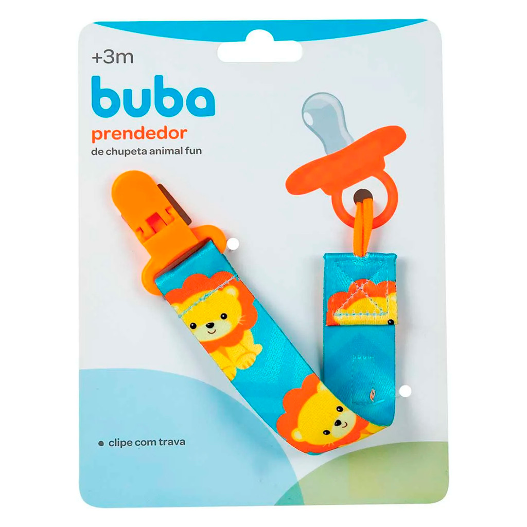 Prendedor De Chupeta Animal Fun Leão 12047 - Buba em Oferta na Shopee