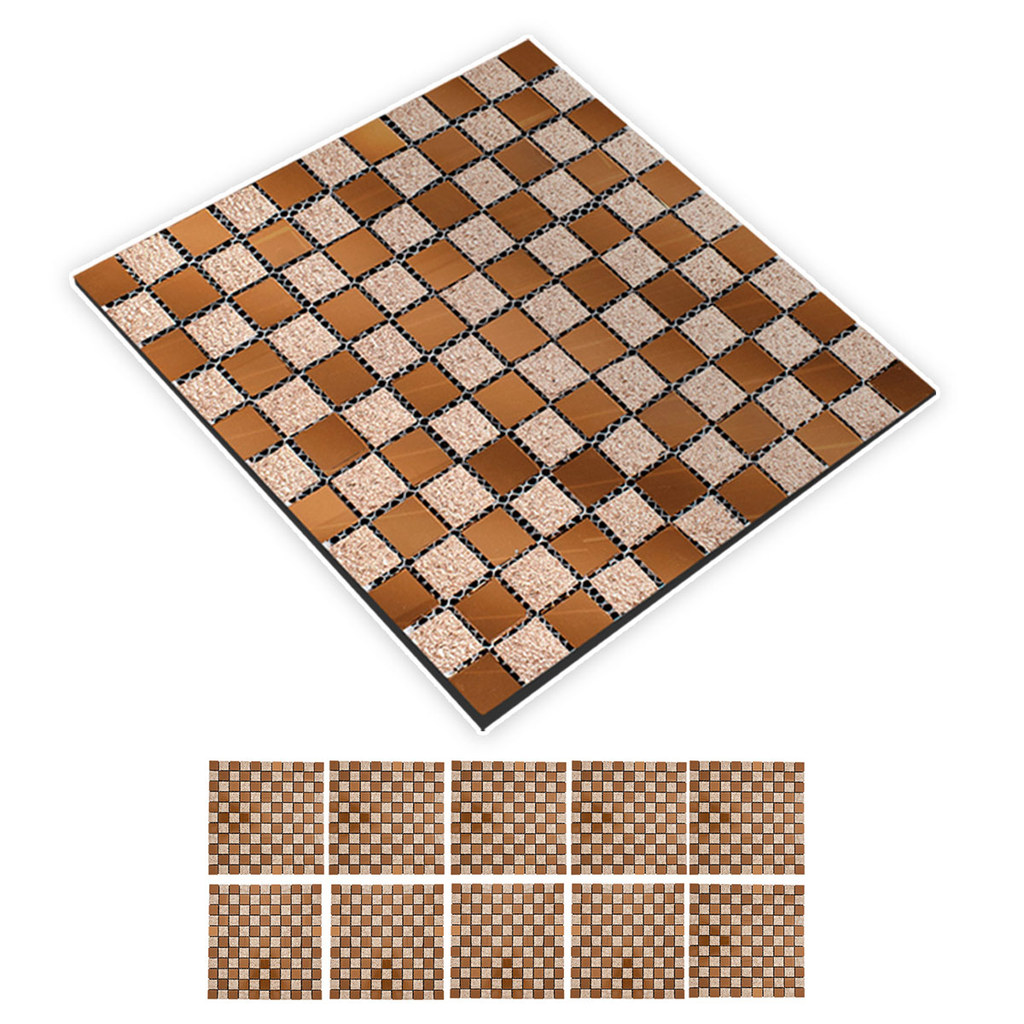 Pastilha De Vidro Adesiva Kit 10 Uni Parede Banheiro Cozinha Sala Decorativa Fácil Aplicacao Moderna Reforma Requintado