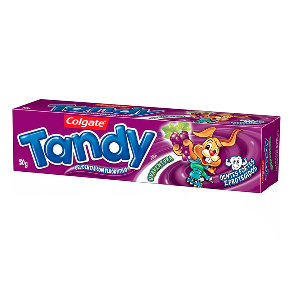 Gel Dental Infantil Tandy com Flúor Ativo Sabor Uvaventura 50g em Oferta na Shopee
