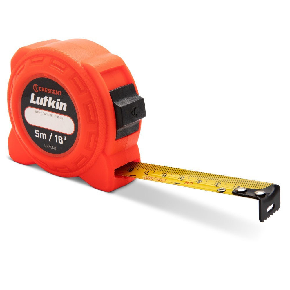 Trena com fita de aço 16 mm x 5 m com trava - Lufkin em Oferta na Shopee