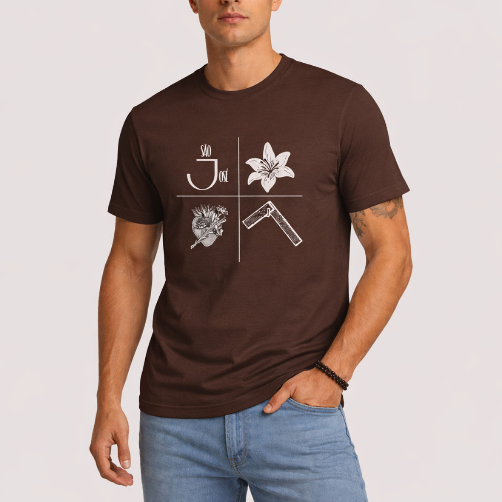 Camiseta Unissex em Algodão São José Masculina Algodão Premium Estampa Religiosa Cristã Casual Camisa Premium Postagem I em Oferta na Shopee