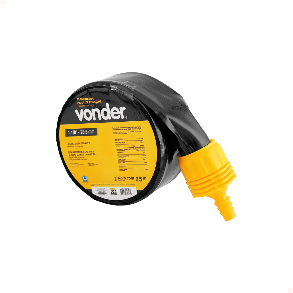 Kit de Irrigação para Jardim com Mangueira 15 Metros Vonder Esguicho Completo