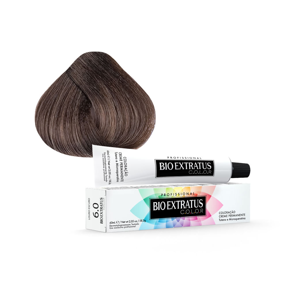 Tintura Creme Bio Extratus Color Louro Escuro 6.0 60ml em Oferta na Shopee