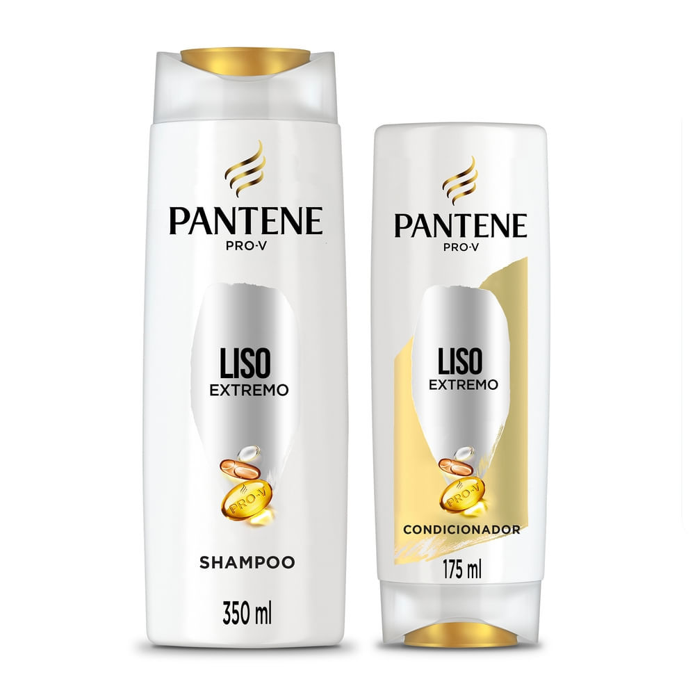 Shampoo Pantene Liso Extremo 350ml + Condicionador 175ml em Oferta na Shopee