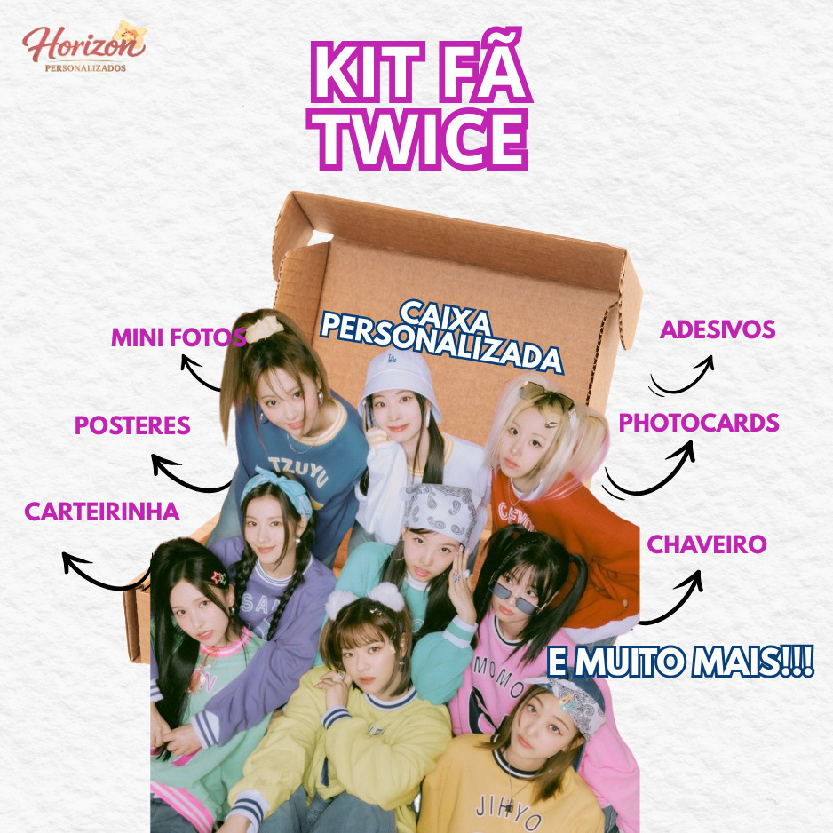 KIT FÃ TWICE PERSONALIZADO - ONCE KPOP POSTER PHOTOCARD CHAVEIROS E MUITO MAIS