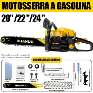 MOTOSSERRA A GASOLINA 52CC SABRE 20/22/24 POLEGADAS 55CM MOTO SERRA!! em Oferta na Shopee