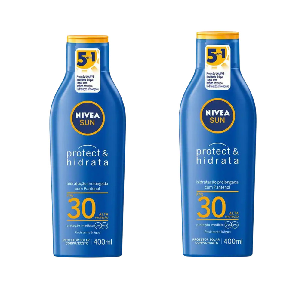 Kit c/2 Solar Nivea Sun Protect & Hidrata Fps 30 400ml