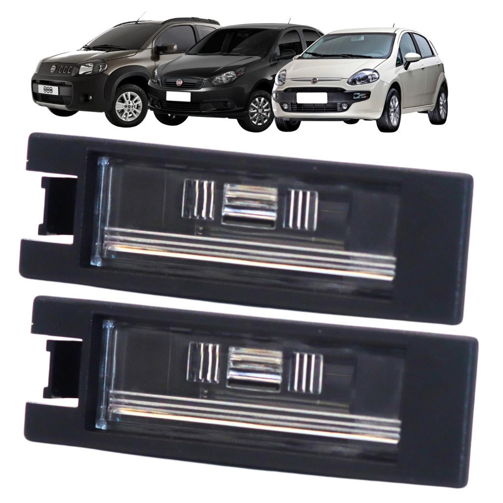 Par De Lanterna Luz De Placa Fiat Idea Toro Doblo Palio Sem Soquete