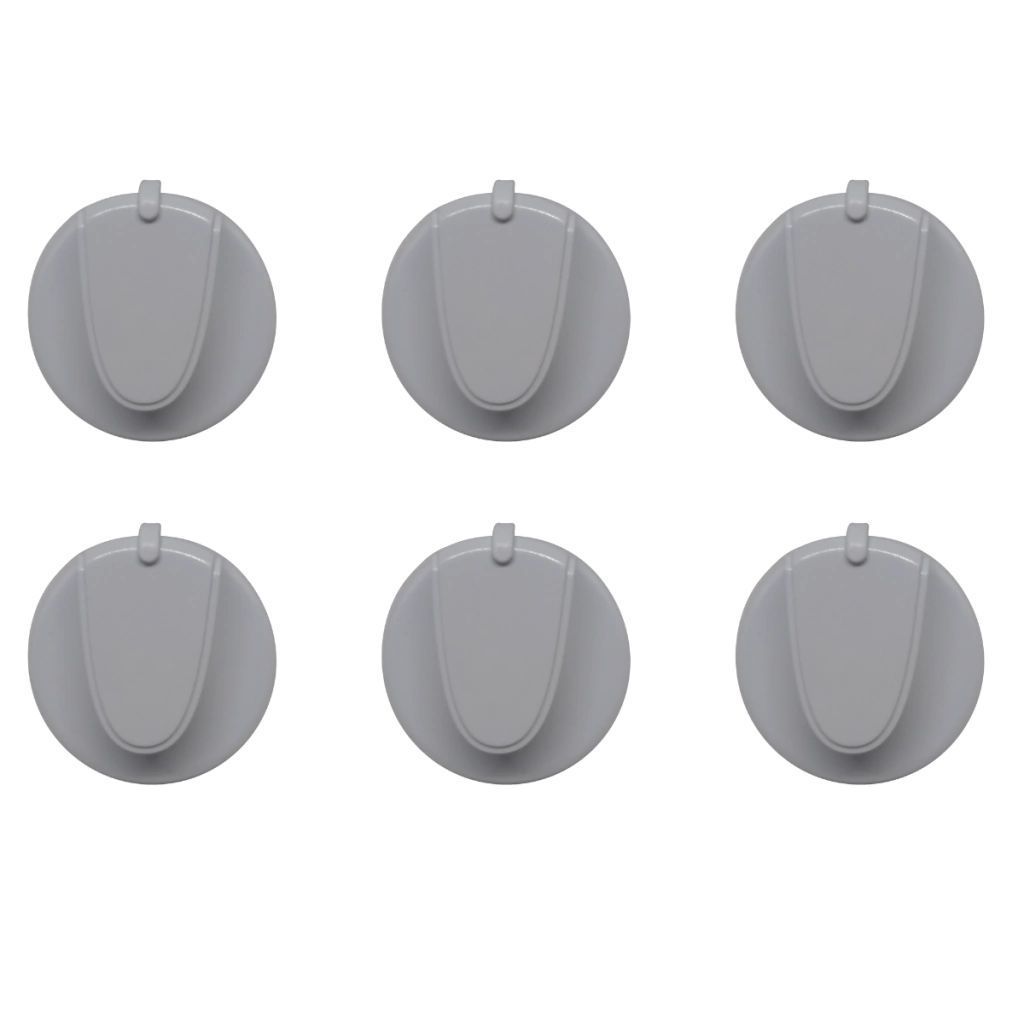 Kit 6 Botões Manipuladores Fogão Mueller 5 Bocas + Forno Moderatto Fratello G5 Original Branco