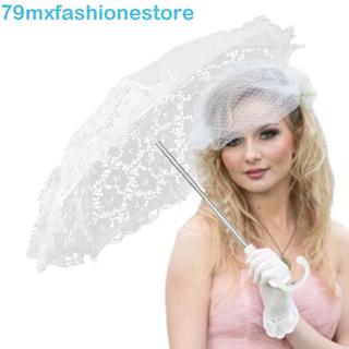 MXFASHIONESB Mini Guarda-Chuva De Noiva , Chuvas De Renda Femininos Vazados Lolita , Delicados