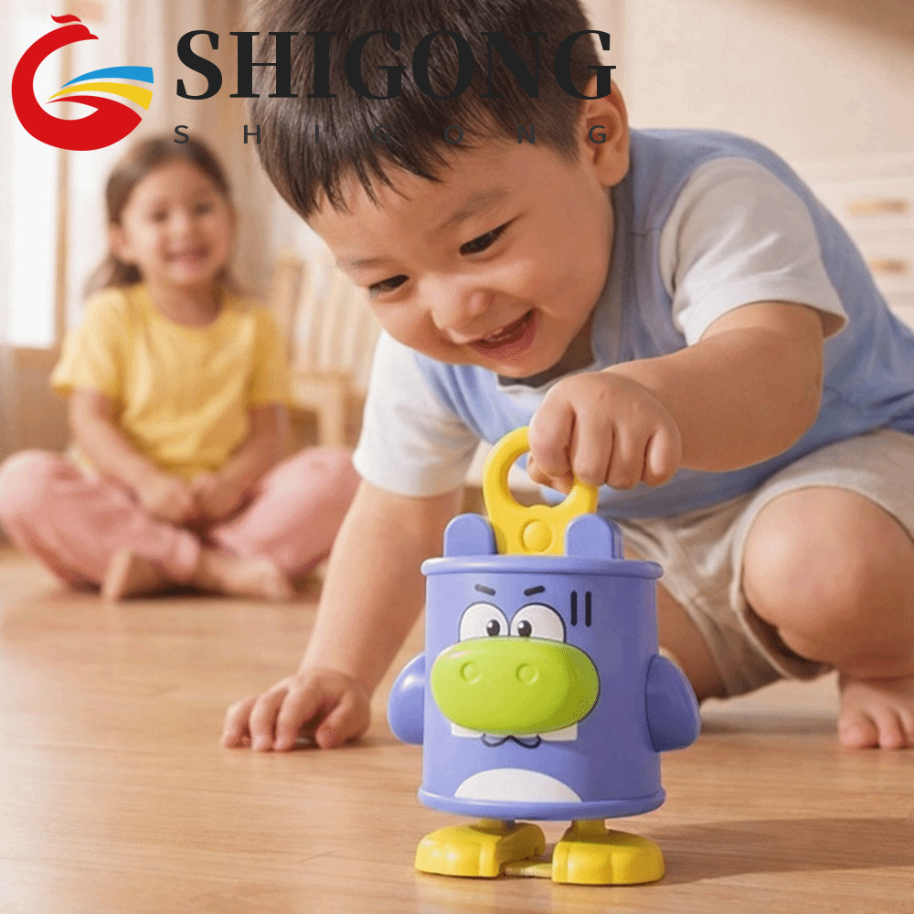 SHIGONG Brinquedo Enlatado Com Corda De Tração De Desenho Animado , design De Caminhada De Bebê