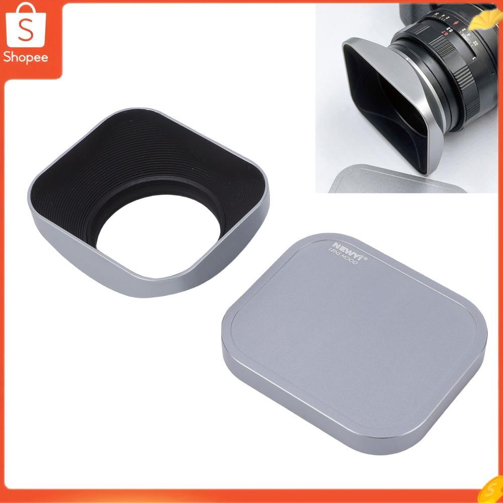 audiohome01.br Conjunto de capa quadrada de metal e tampa de lente, cor prateada, design de rosca, protetor de 37 mm