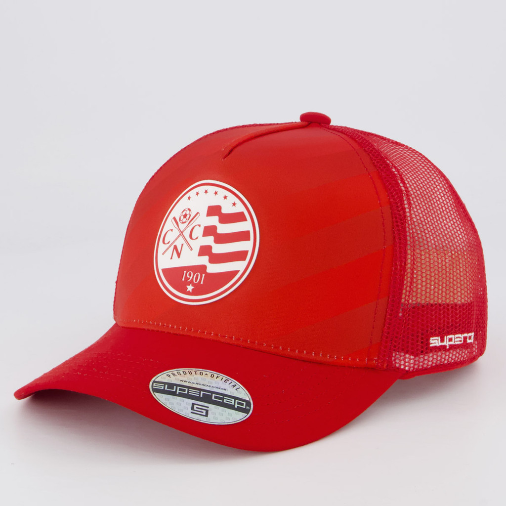 Boné Náutico Trucker Vermelho e Branco em Oferta na Shopee