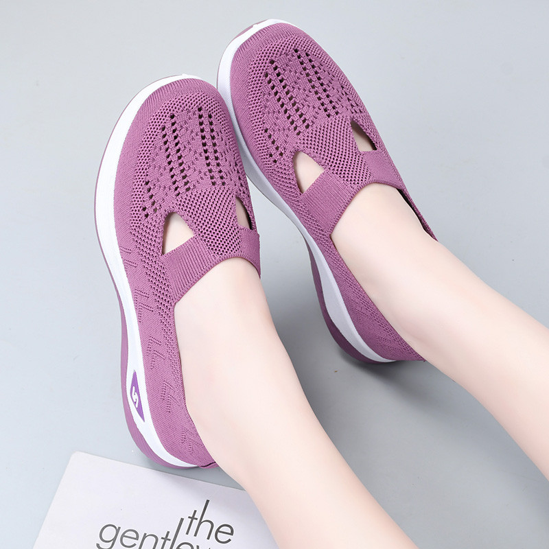 Sapatos femininos de verão respiráveis sapatos casuais para mãe