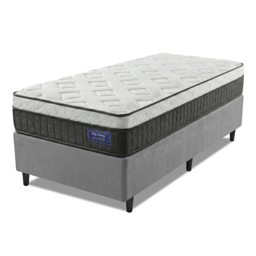 Cama Box Colchão Solteiro Molas Ensacadas Euro In Atlantic 88x188x66cm