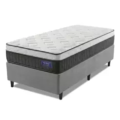Cama Box Colchão Solteiro Molas Ensacadas Euro In Atlantic 88x188x66cm