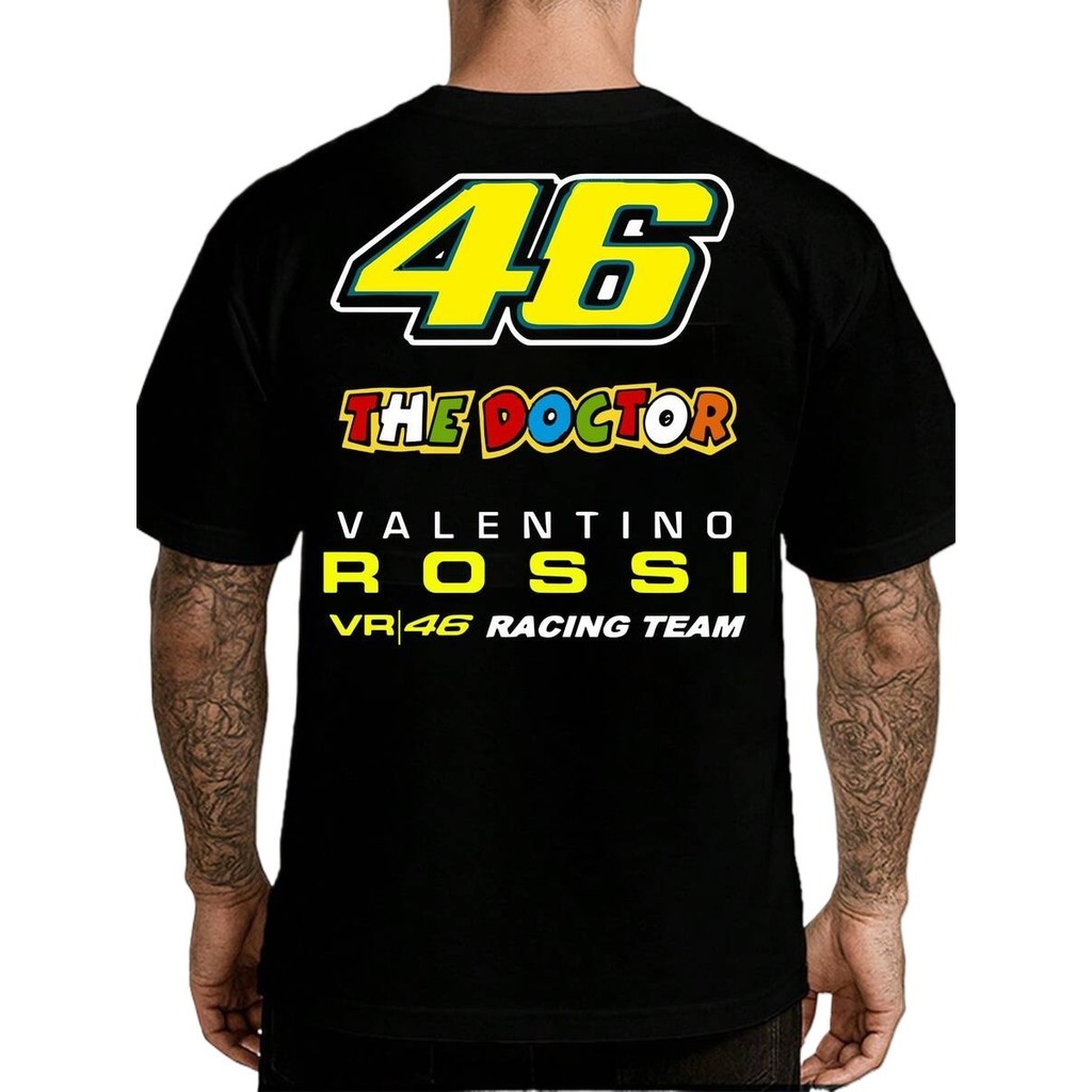 Camiseta Moto Gp Piloto Vr46 The Doctor Rossi Corrida Duas Rodas Algodão em Oferta na Shopee