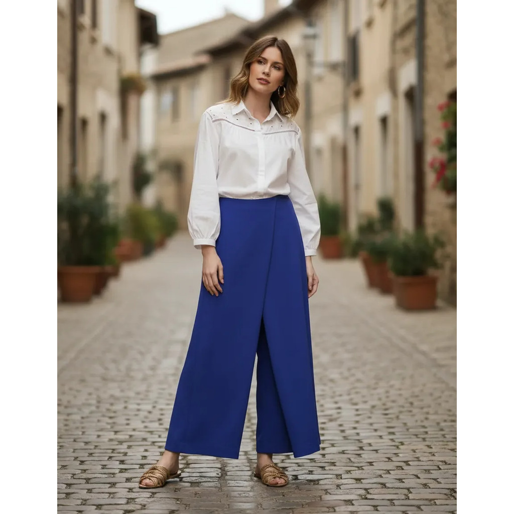 Camisa Social Feminina Branca Com Detalhe em Laise e Renda
