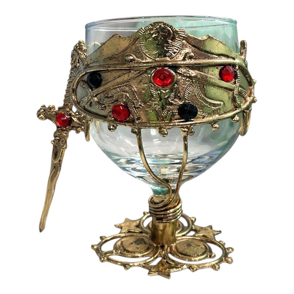 Taça Espiritual Aramada com Punhal e Pedrarias | Pomba Gira | Iansã | Linha Cigana | Taça Ritual